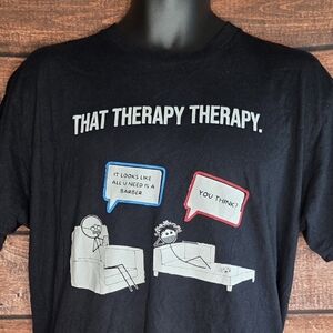 Barber Therapy Screen Tee 2021 "That Therapy Therapy" Size XL Black AV1733